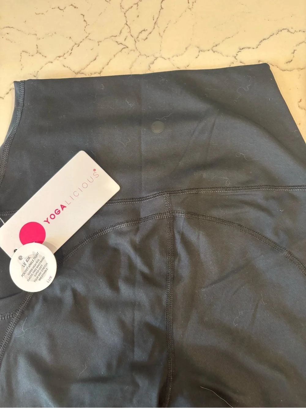 Yogalicious Lux Lenox Picket Angle Tight - Black, Size Small NWT